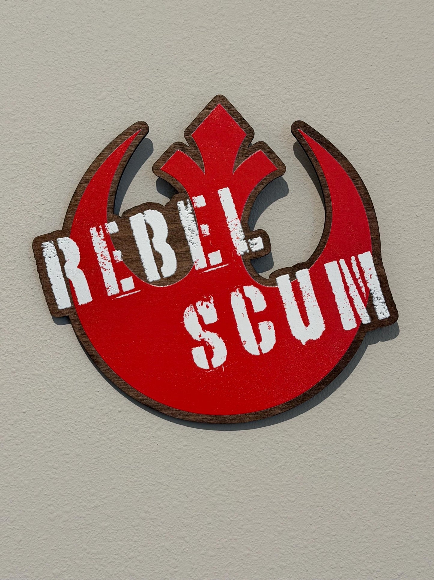 REBEL SCUM Wood Sign – LARGE 12" x 11" - Star Wars