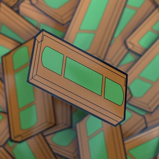Retro VHS Window Static Cling